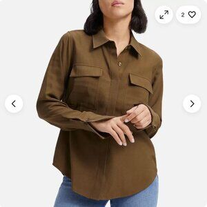 Good American FOG Women's Flap Pocket Button-Up Shirt